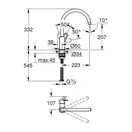 Grohe BauLoop New Смеситель для кухни, хром (31368001)