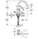 Grohe BauLoop New Смеситель для кухни, хром (31368001)