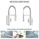 Смеситель однорычажный для кухни Grohe Eurocube DN 15 (цвет - хром) (31395000) фото 4 Aquada.com.ua