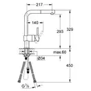 Grohe Minta Смеситель для кухни, выдвижной излив (32168000)