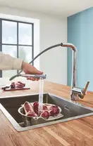 Змішувач для кухні з висувним виливом Grohe Zedra (32553002)