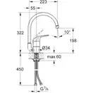 Змішувач для кухні Grohe Euroeco New (32752000)
