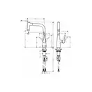 Смеситель для кухни, однорычажный Hansgrohe Metris (цвет - сталь) (14834800) фото 2 Aquada.com.ua