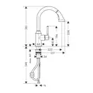 Смеситель для кухни, однорычажный Hansgrohe Talis Classic (цвет - хром) (14863000) фото 2 Aquada.com.ua