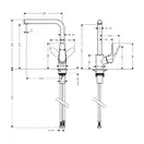 Hansgrohe Focus 280 Змішувач для кухні, нерж. сталь (31817800)