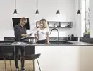 Смеситель для кухни Hansgrohe Talis M54 210 (цвет - чёрный матовый), с вытяжным душем (72801670) фото 4 Aquada.com.ua