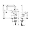 Hansgrohe Talis M54 U 220 Смеситель для кухни, черный матовый (72806670)