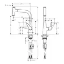Hansgrohe Talis Select M51 220 1Jet Смеситель для кухни, хром (72822000)