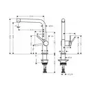 Hansgrohe Talis 270 Кухонный смеситель, хром (72840000)