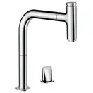 Смеситель для кухни Hansgrohe Metris Select 200 1jet, sBox (цвет - хром), с вытяжным душем (73804000) фото 1 Aquada.com.ua