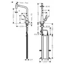 Смеситель для кухни Hansgrohe Metris Select 320 2jet, sBox (цвет - сталь), с вытяжным душем (73816800) фото 2 Aquada.com.ua