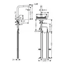 Смеситель для кухни Hansgrohe Aquno Select 250 2jet, sBox (цвет - чёрный матовый), с вытяжным душем (73830670) фото 2 Aquada.com.ua