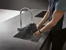 Смеситель для кухни Hansgrohe Aquno Select 170 3jet, sBox (цвет - хром), с вытяжным душем (73831000) фото 5 Aquada.com.ua