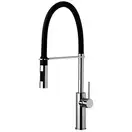 Смеситель для кухни Paffoni Light (цвет - чёрный матовый/хром) (LIG179CRNO) фото 1 Aquada.com.ua