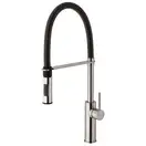 Смеситель для кухни Paffoni Light (цвет - сталь/чёрный) (LIG179STNO) фото 1 Aquada.com.ua