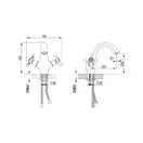 Смеситель для раковины Devit Retro (цвет- хром) (43611127) фото 3 Aquada.com.ua