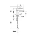 Смеситель для раковины Duravit A.1 (цвет - хром), без донного клапана (A11010002010) фото 2 Aquada.com.ua