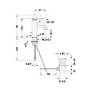 Смеситель для раковины Duravit C.1 (цвет - чёрный матовый), с донным клапаном (C11010001046) фото 2 Aquada.com.ua