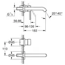 Змішувач для раковини прихованого монтажу Grohe Essence New (19408001)