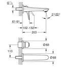 Змішувач для раковини прихованого монтажу Grohe Eurostyle (19571003)