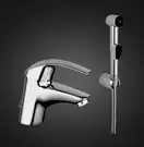Змішувач для умивальника Grohe Eurosmart S-Size з гігієнічним душем, хром (23124002)
