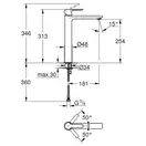 Змішувач для умивальника Grohe Lineare XL-Size, хром (23405001)