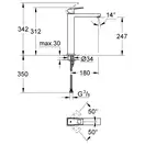Grohe Eurocube Змішувач для раковини, хром (23406000)