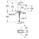 Grohe Eurocube Змішувач для раковини M-розміру, хром (23446000)
