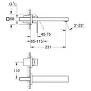 Grohe Eurocube Смеситель для раковины, хром (23447000)