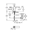 Grohe EuroCube Joy Змішувач для умивальника S-Size, хром (23656000)