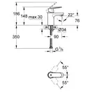 GROHE Для раковины EUROSMART COSMOPOLITAN (32824000) фото 3 Aquada.com.ua