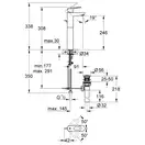 Grohe BauLoop Змішувач для раковини XL, хром (32856000)