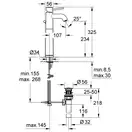 Grohe BauClassic Смеситель для раковины XL, хром (32868000)