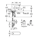 Монокран на одну воду сенсорний, 6V Grohe Euroeco Cosmopolitan E (36271000)