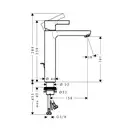Hansgrohe Metris S 190 Змішувач для умивальника, хром (31021000)