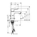 HANSGROHE Смеситель для раковины 110 однорычажный, хром Metris (31080000) фото 2 Aquada.com.ua