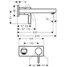 Hansgrohe Metris S Змішувач для умивальника, хром (31163000)