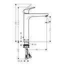 HANSGROHE Смеситель для раковины 230 однорычажный, со сливным гарнитуром, хром Focus (31531000) фото 2 Aquada.com.ua