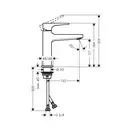 HANSGROHE Смеситель для раковины однорычажный 110, со сливным гарнитуром push-open, хром Metropol (32507000) фото 2 Aquada.com.ua