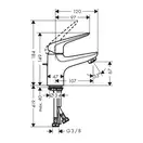 Смеситель для раковины Hansgrohe Novus (цвет - хром), с донным клапаном Push-Open (71022000) фото 3 Aquada.com.ua