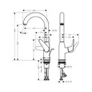 Hansgrohe Novus 240 Змішувач для умивальника, хром (71126000)