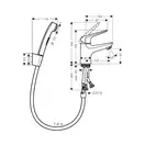 Змішувач для умивальника Hansgrohe Novus 70 (71144000)