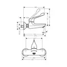 Смеситель для раковины Hansgrohe Novus (цвет - хром) (71923000) фото 2 Aquada.com.ua