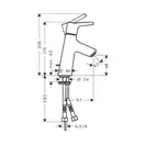 Змішувач для умивальника Hansgrohe Talis S 80 з донним клапаном, хром (72010000)