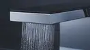 Смеситель для ванны напольный Axor MyEdition (цвет - хром/чёрное стекло), с душевым гарнитуром (47440600) фото 2 Aquada.com.ua