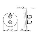 Термостат для ванны на 2 положения Grohe Grohtherm 1000 (цвет - хром) (19986000) фото 4 Aquada.com.ua