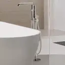 Смеситель для ванны напольного монтажа Grohe Essence (цвет - хром), с душевым гарнитуром (23491001) фото 6 Aquada.com.ua