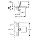 Смеситель однорычажный для ванны Grohe Eurocube Joy DN 15 (цвет - хром) (23666000) фото 3 Aquada.com.ua