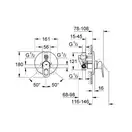 Grohe BauLoop Змішувач для ванни та душу, хром (29081000)