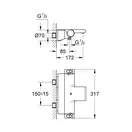 Grohe Grohtherm 2000 NEW Термостат для ванны, хром (34464001)